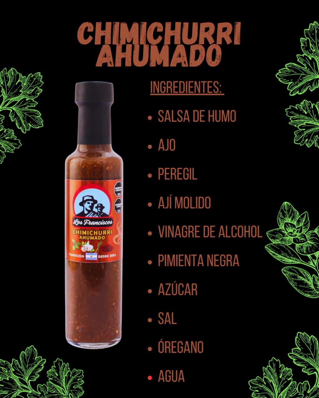 Ingredientes de Chimichurri Ahumado