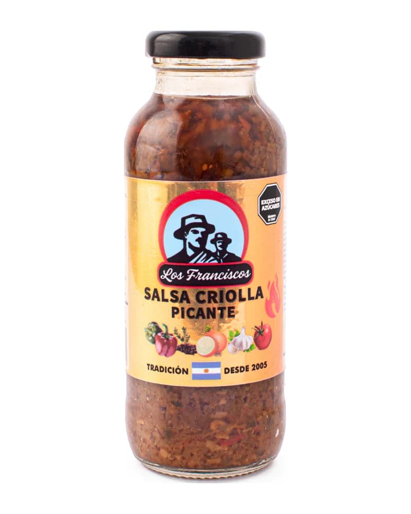 Salsa Criolla Picante Los Franciscos Frasco 250 g