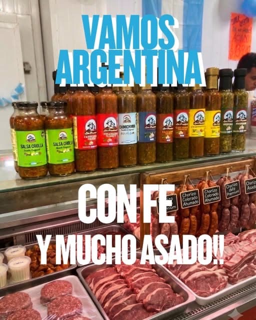 Exhibidor de Los Franciscos en una carnicería