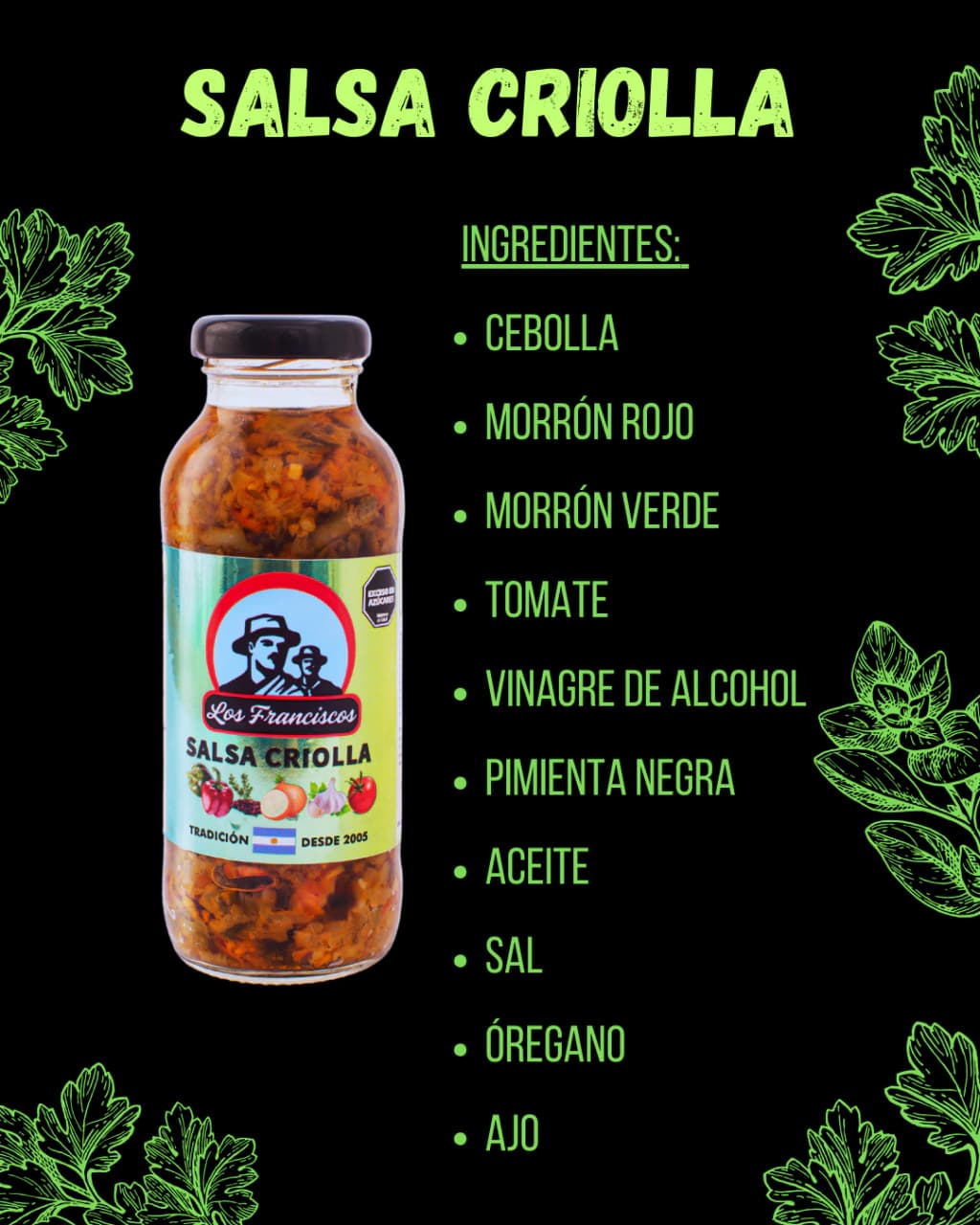 Ingredientes de Salsa Criolla