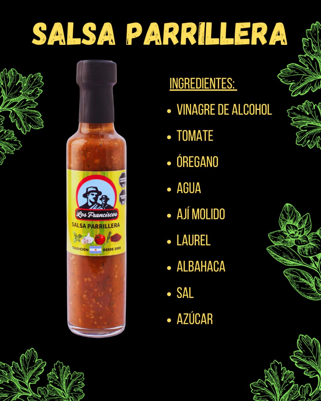 Ingredientes de Salsa Parrillera