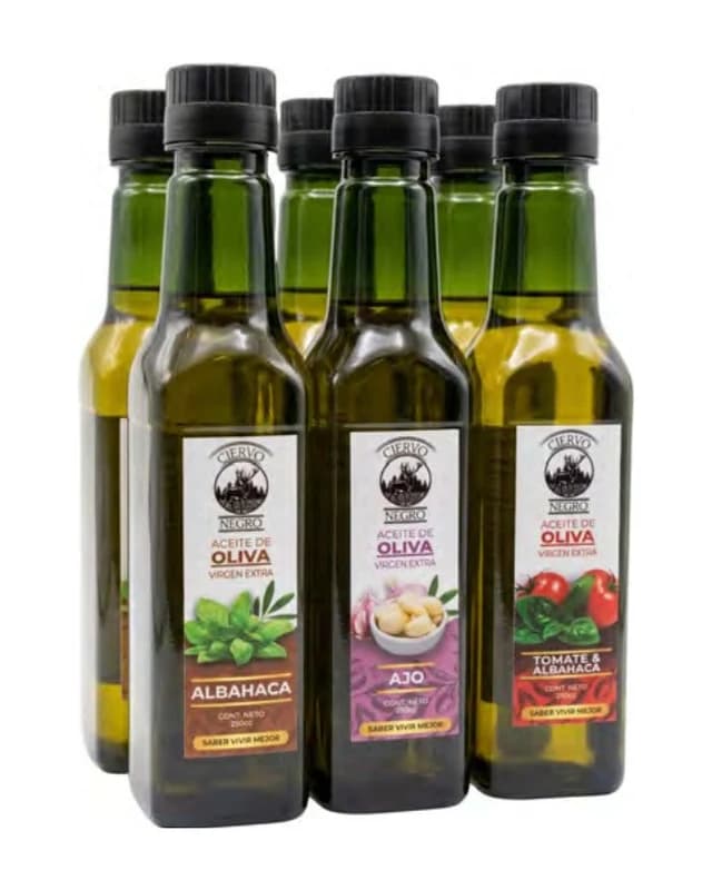 ACEITE DE OLIVA EXTRA VIRGEN SABORIZADO 250CC X 6UN.